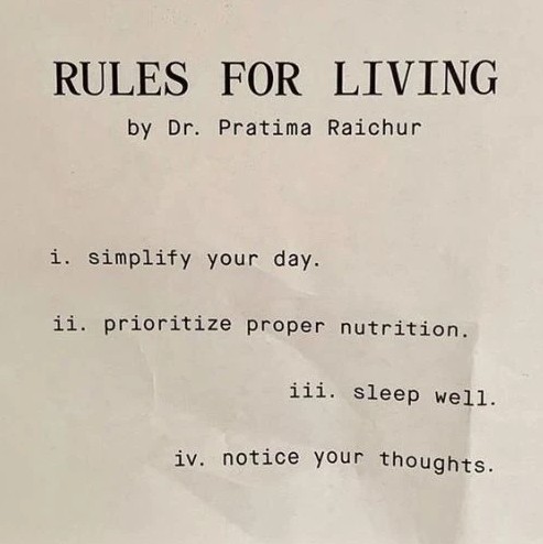 rules for living