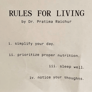 rules for living