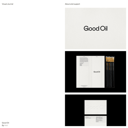Good Oil – Visual Journal