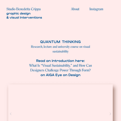 quantum thinking — Studio Benedetta Crippa