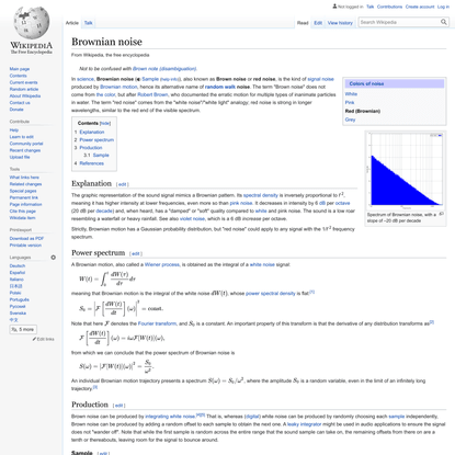 Brownian noise - Wikipedia