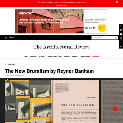 The New Brutalism by Reyner Banham