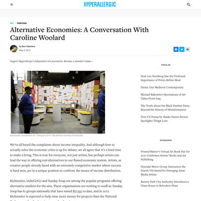 Alternative Economies: A Conversation With Caroline Woolard