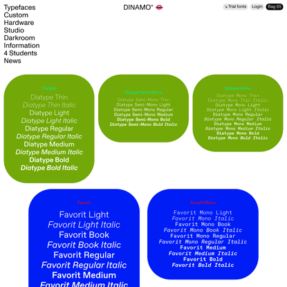 Typefaces