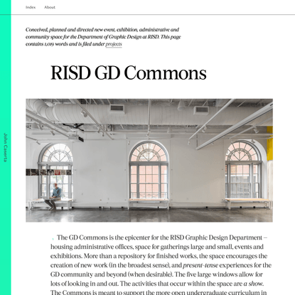 John Caserta RISD GD Commons