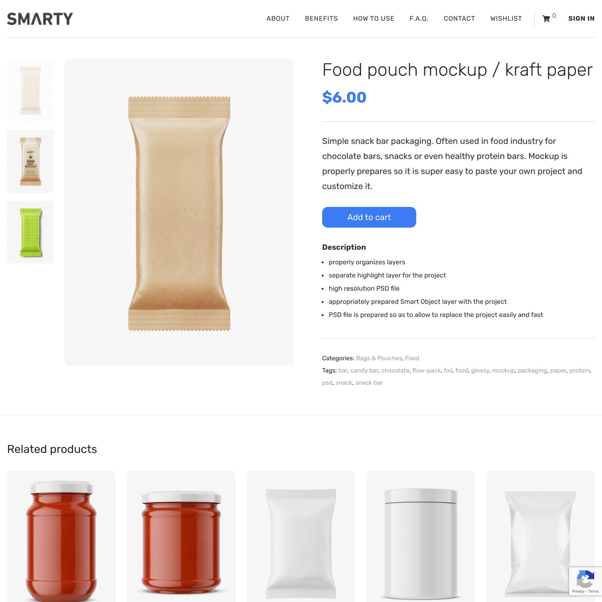 Download Food Pouch Mockup Kraft Paper Smarty Mockups Are Na