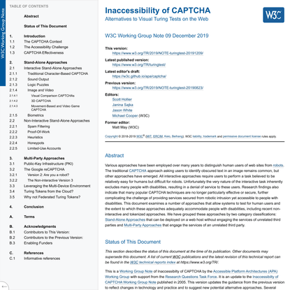 Inaccessibility of CAPTCHA