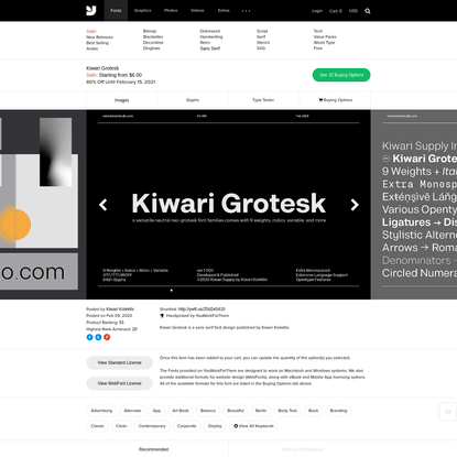 Kiwari Grotesk - Desktop Font &amp; WebFont - YouWorkForThem