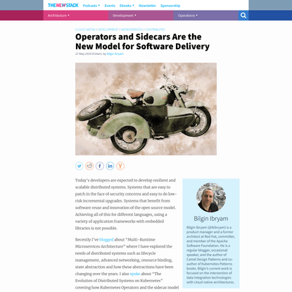 Operators and Sidecars Are the New Model for Software Delivery - The New Stack