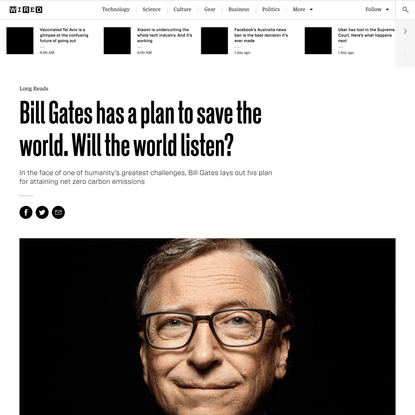 Bill Gates has a plan to save the world. Will the world listen?