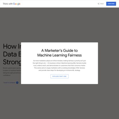 A guide to machine learning (ML) fairness - Think with Google