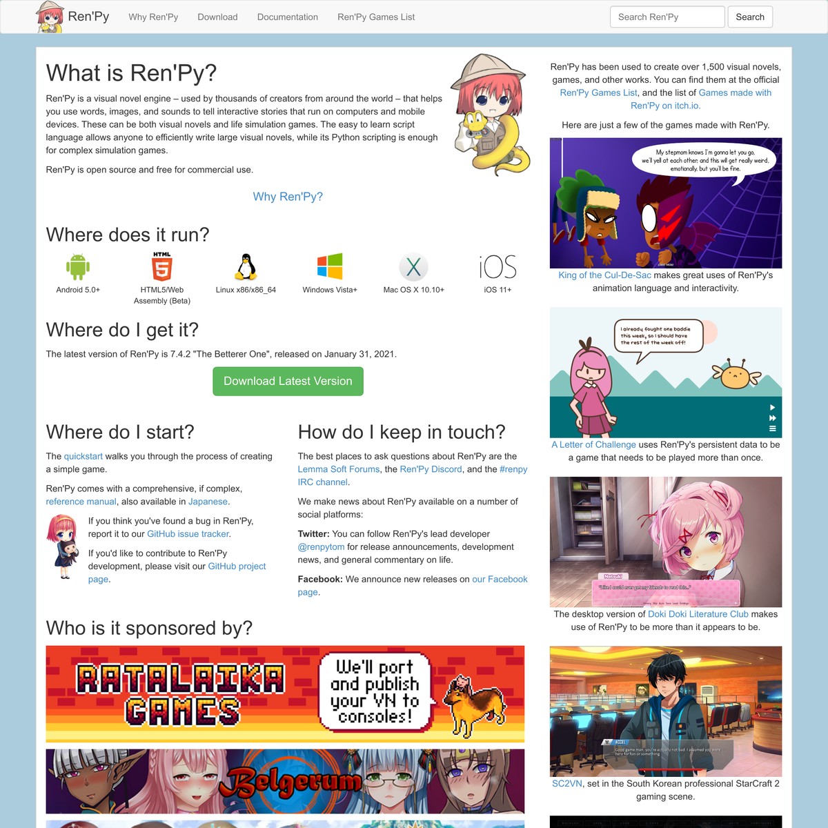 The Ren’Py Visual Novel Engine — Are.na