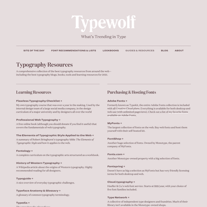 The Best Typography Resources for 2021 · Typewolf