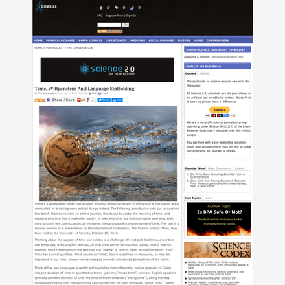 Time, Wittgenstein And Language Scaffolding