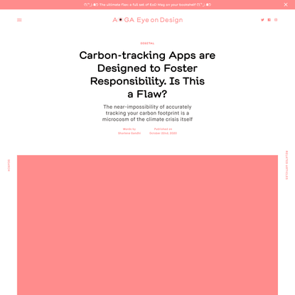 Carbon-tracking Apps are Designed to Foster Responsibility. Is This a Flaw?