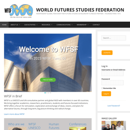 WORLD FUTURES STUDIES FEDERATION – INDEPENDENT GLOBAL PEAK BODY FOR FUTURES STUDIES SCHOLARSHIP A UNESCO PARTNER – FOUNDED P...