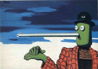 Rene Magritte, The Ellipse (1948, 50.3 x 73 cm)