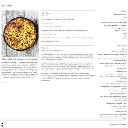 Salted pollack with potatoes, cream &amp; marjoram | Gill Meller
