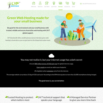 Green Web Hosting made for your small business