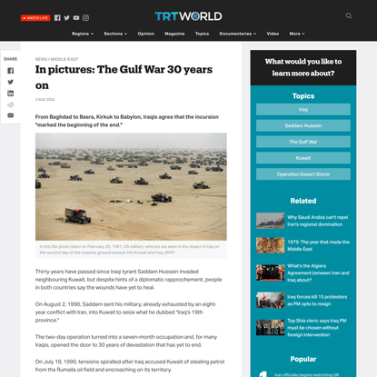 In pictures: The Gulf War 30 years on