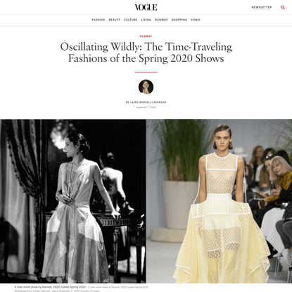 Oscillating Wildly: The Time-Traveling Fashions of the Spring 2020 Shows