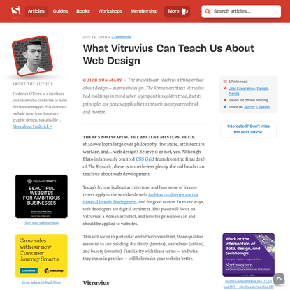 What Vitruvius Can Teach Us About Web Design — Smashing Magazine