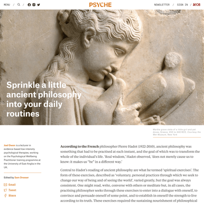 Sprinkle a little ancient philosophy into your daily routines | Psyche Ideas