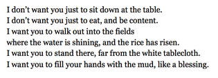 ∆ second stanza of "Rice" by Mary Oliver