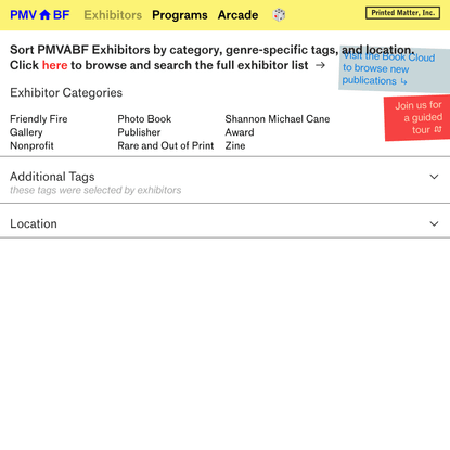 Exhibitors - PMVABF → LIVE