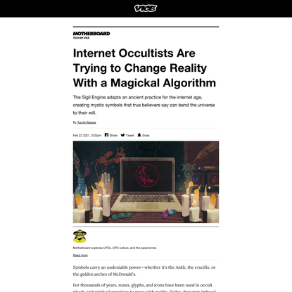 Internet Occultists Are Trying to Change Reality With a Magickal Algorithm - VICE
