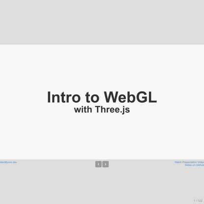 Intro to WebGL with Three.js