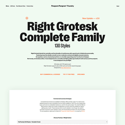 Right Grotesk - Complete Family