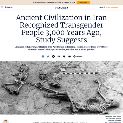 Ancient civilization in Iran recognized transgender people 3,000 years ago, study suggests