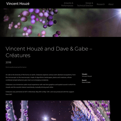 Vincent Houzé and Dave &amp; Gabe – Créatures – Vincent Houze