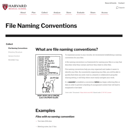File Naming Conventions