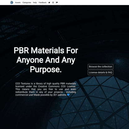 CC0 Textures - Free Public Domain PBR Materials