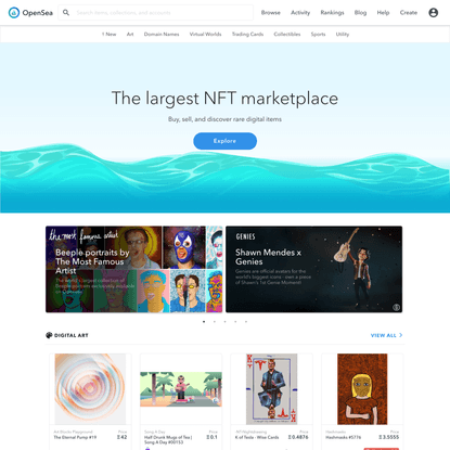 OpenSea: Buy Crypto Collectibles, CryptoKitties, Decentraland, and more on Ethereum