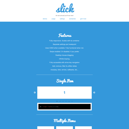 slick - the last carousel you’ll ever need