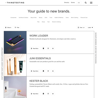 Thingtesting - Your guide to new brands