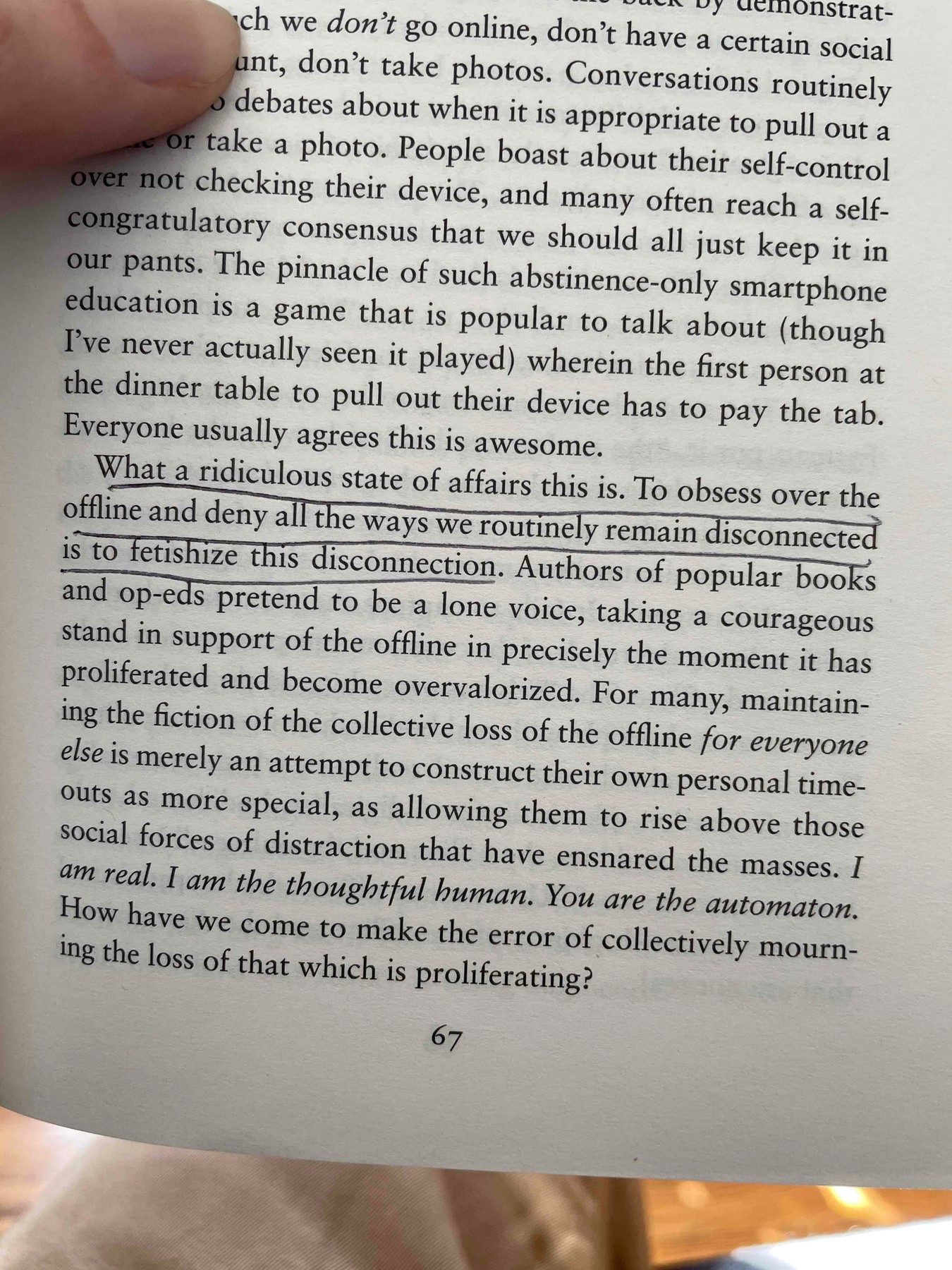 Offline fetish (N. Jurgenson)