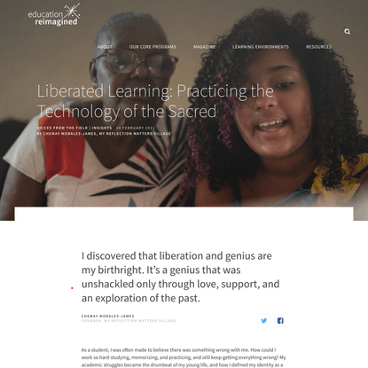 Liberated Learning: Practicing the Technology of the Sacred - Education Reimagined