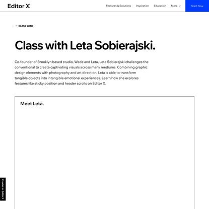 Online Courses | Design Classes | Leta Sobierajski | Editor X