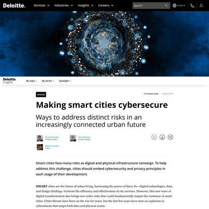 Making smart cities cybersecure