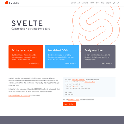 Svelte • Cybernetically enhanced web apps