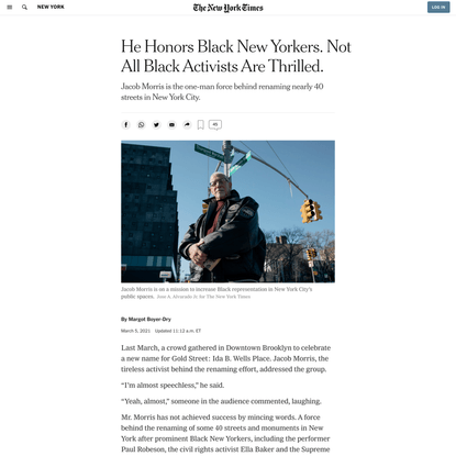 He Honors Black New Yorkers. Not All Black Activists Are Thrilled.