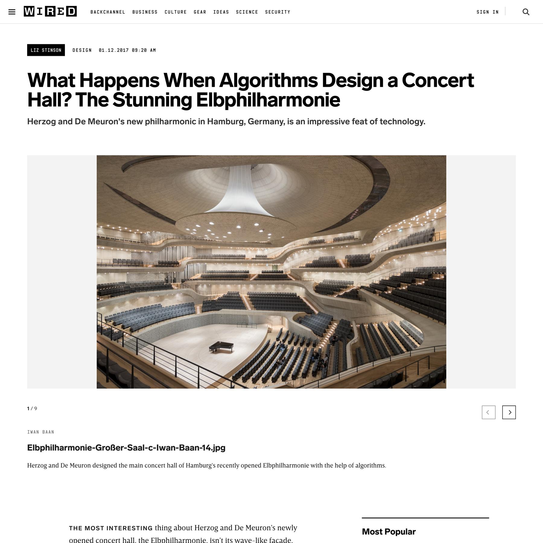 What Happens When Algorithms Design a Concert Hall? The Stunning Elbphilharmonie