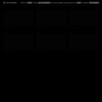 Minimal Gallery – Web design inspiration