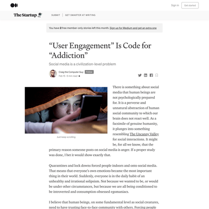 “User Engagement” Is Code for “Addiction”