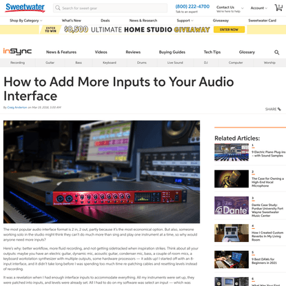 How to Add More Inputs to Your Audio Interface | Sweetwater