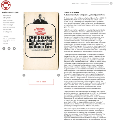 Modernism101.com | Fuller, R. Buckminster w/ Jerome Agel & Quentin Fiore: I SEEM TO BE A VERB. New York: Bantam Books 1970.
